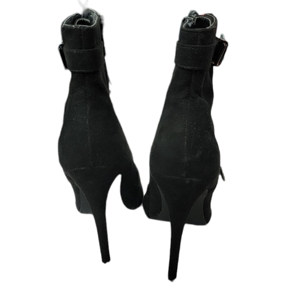 Shoe Dazzle Maxwell Lace-Up Pointed Toe Black Witch Bootie Size 7 - Picture 5 of 12